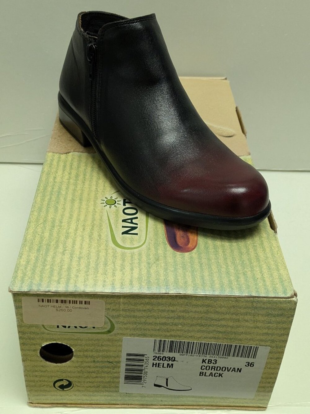 Naot Helm Cordovan Bootie